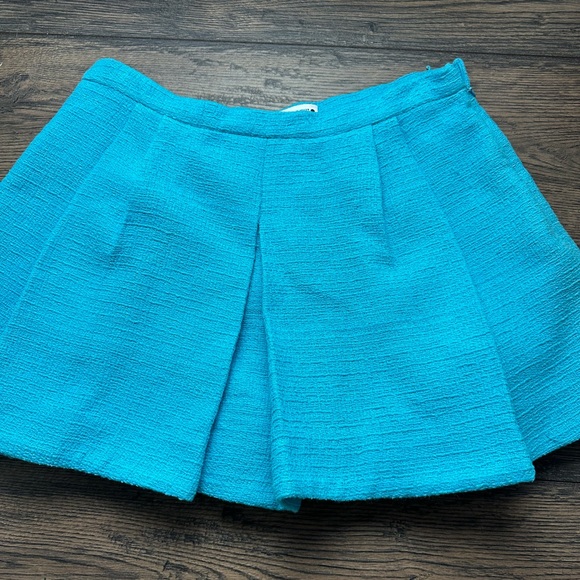 Zara Turquoise Textured Skirt - Picture 1 of 4